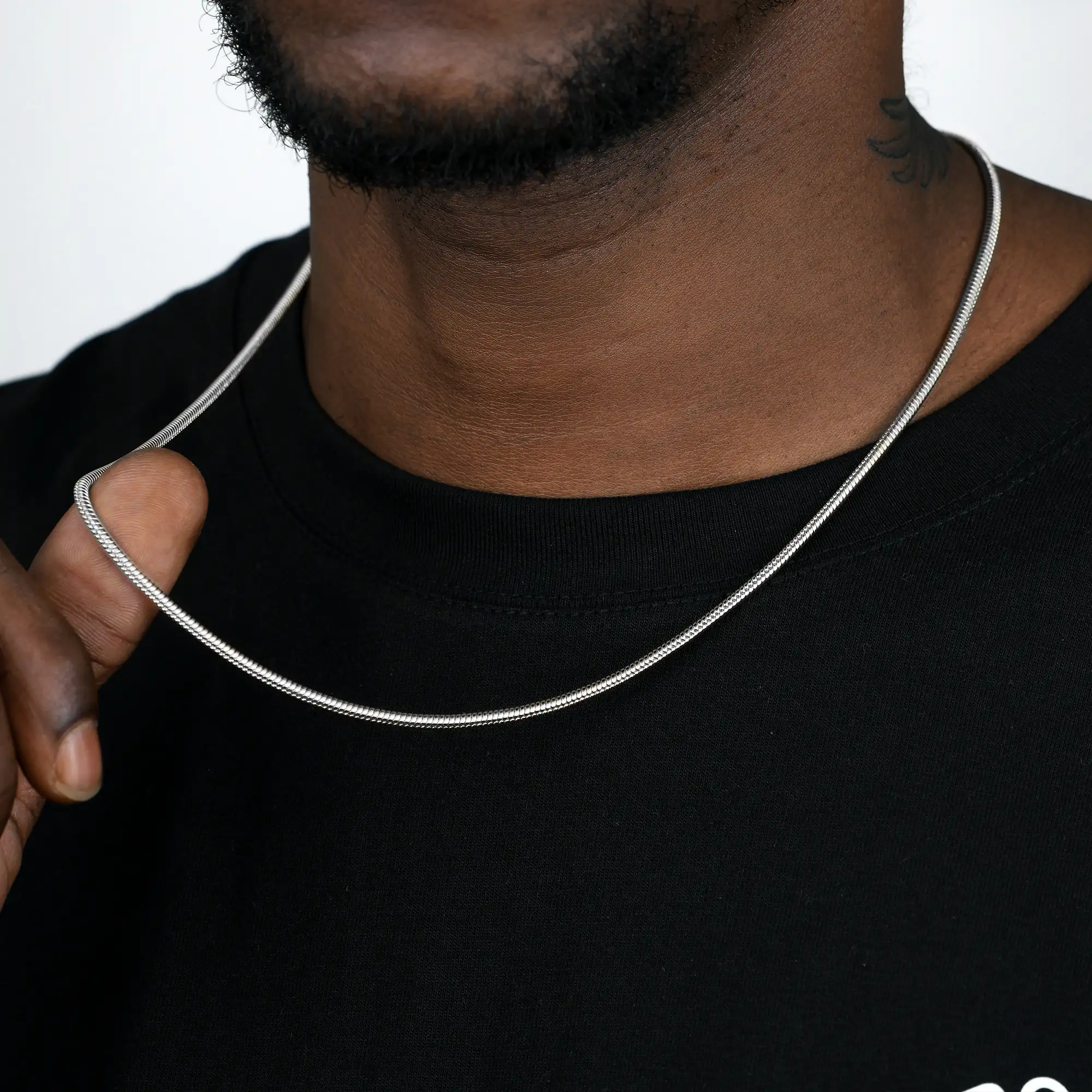 3mm Snake Chain - White Gold - Image 2
