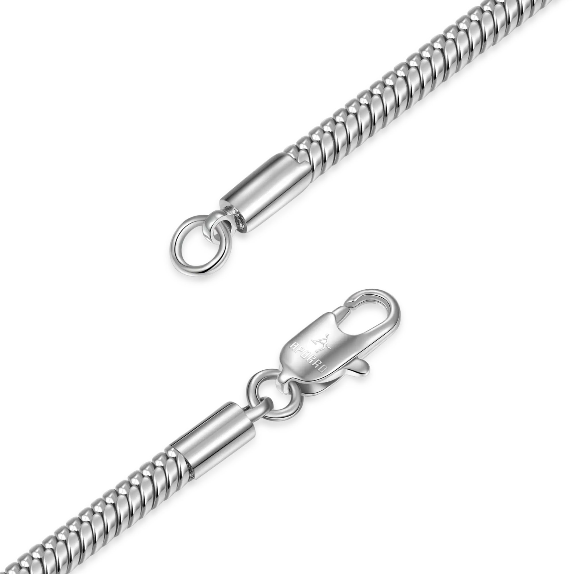 3mm Snake Chain - White Gold - Image 4