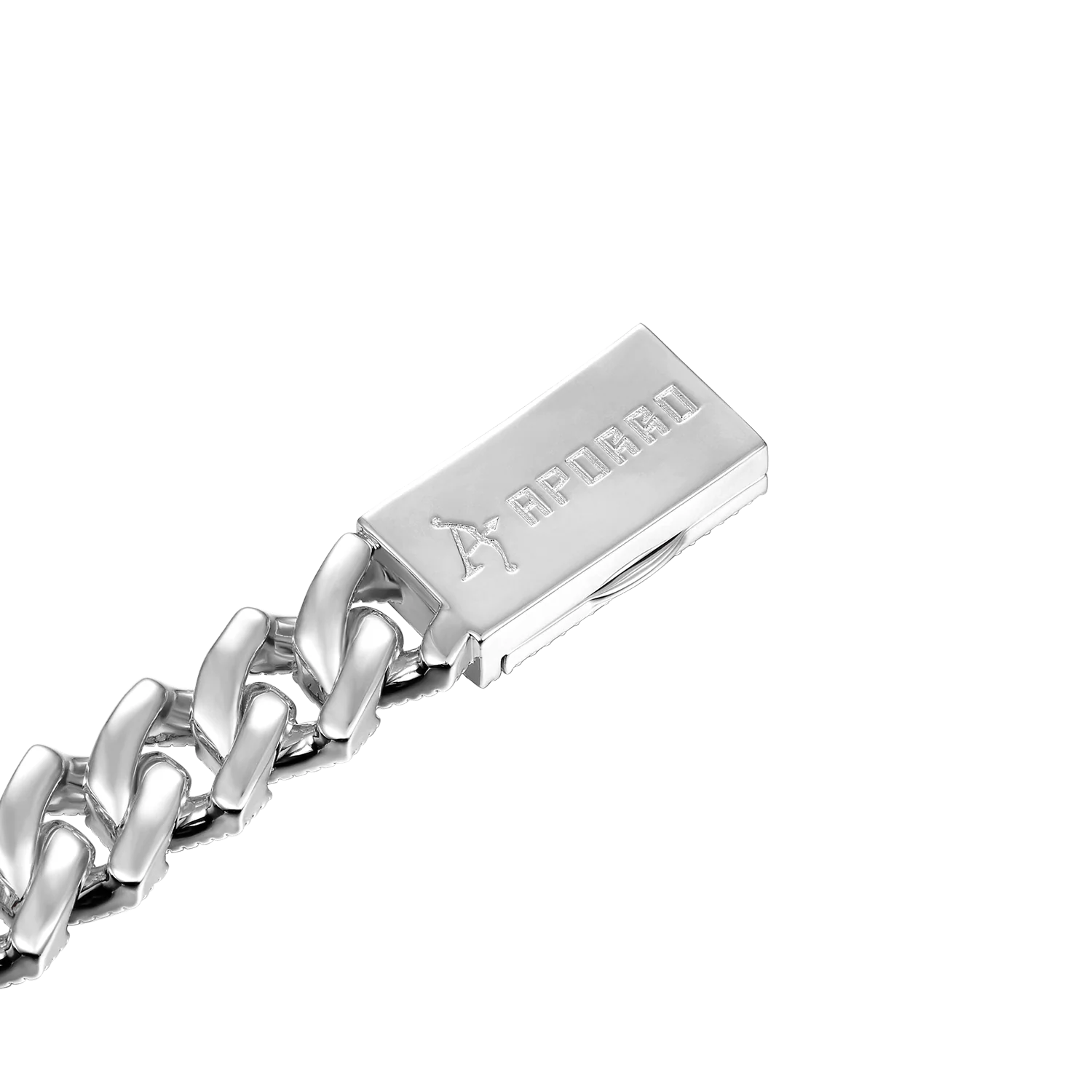 Halo Round Cut Prong Cuban Link Bracelet - 12mm - Image 5