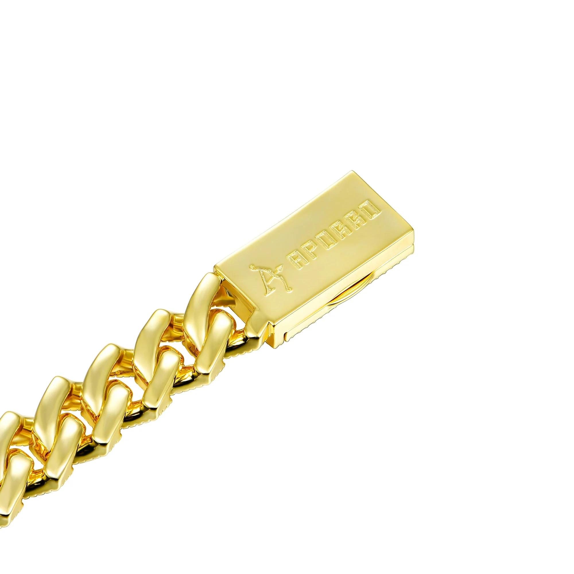 12mm Halo Round Cut Prong Cuban Link Bracelet - Image 13