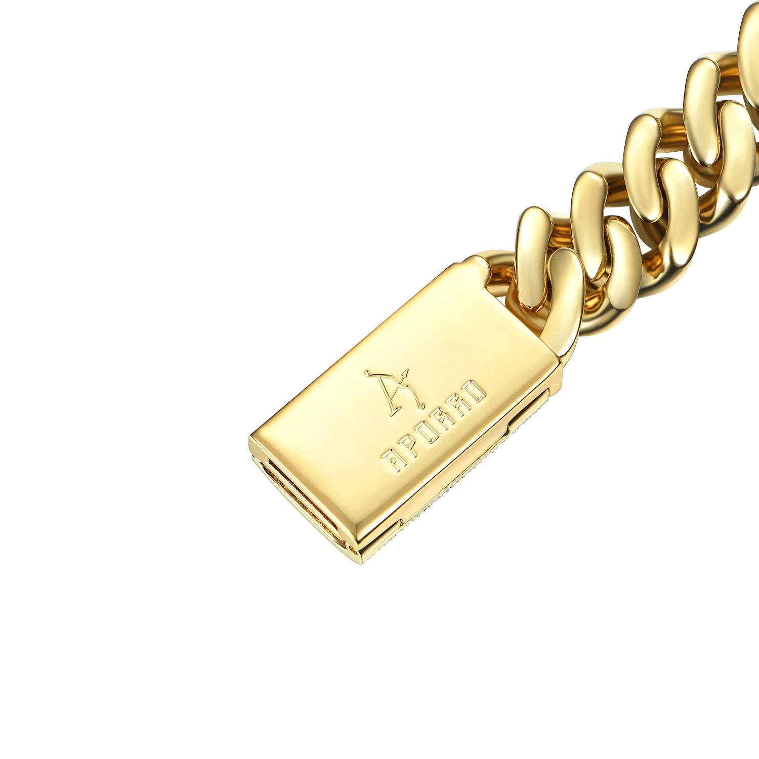 Solid Miami Cuban Bracelet - 12mm - Image 6