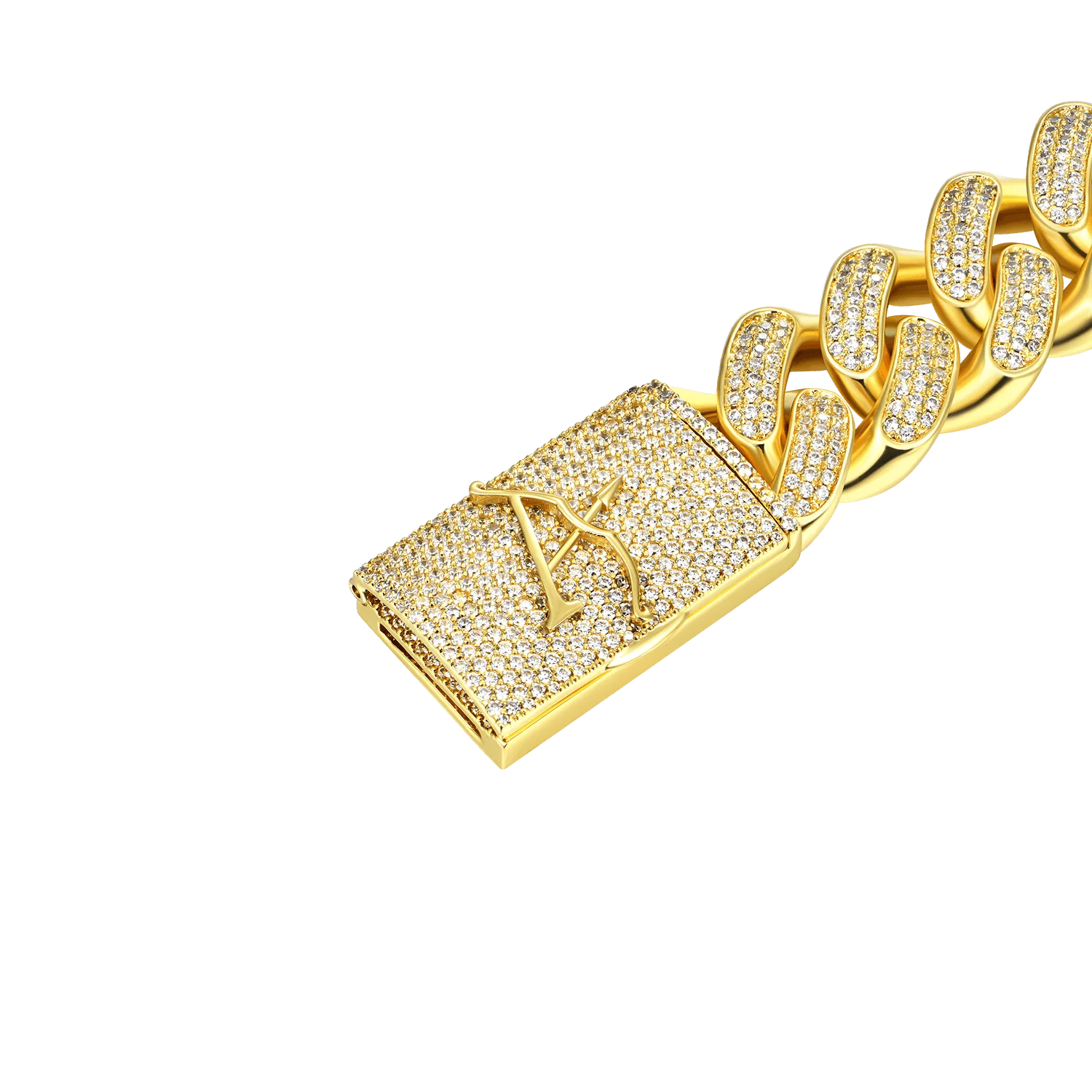 Aporro A® Box Clasp Cuban Link Bracelet - 19mm - Image 2