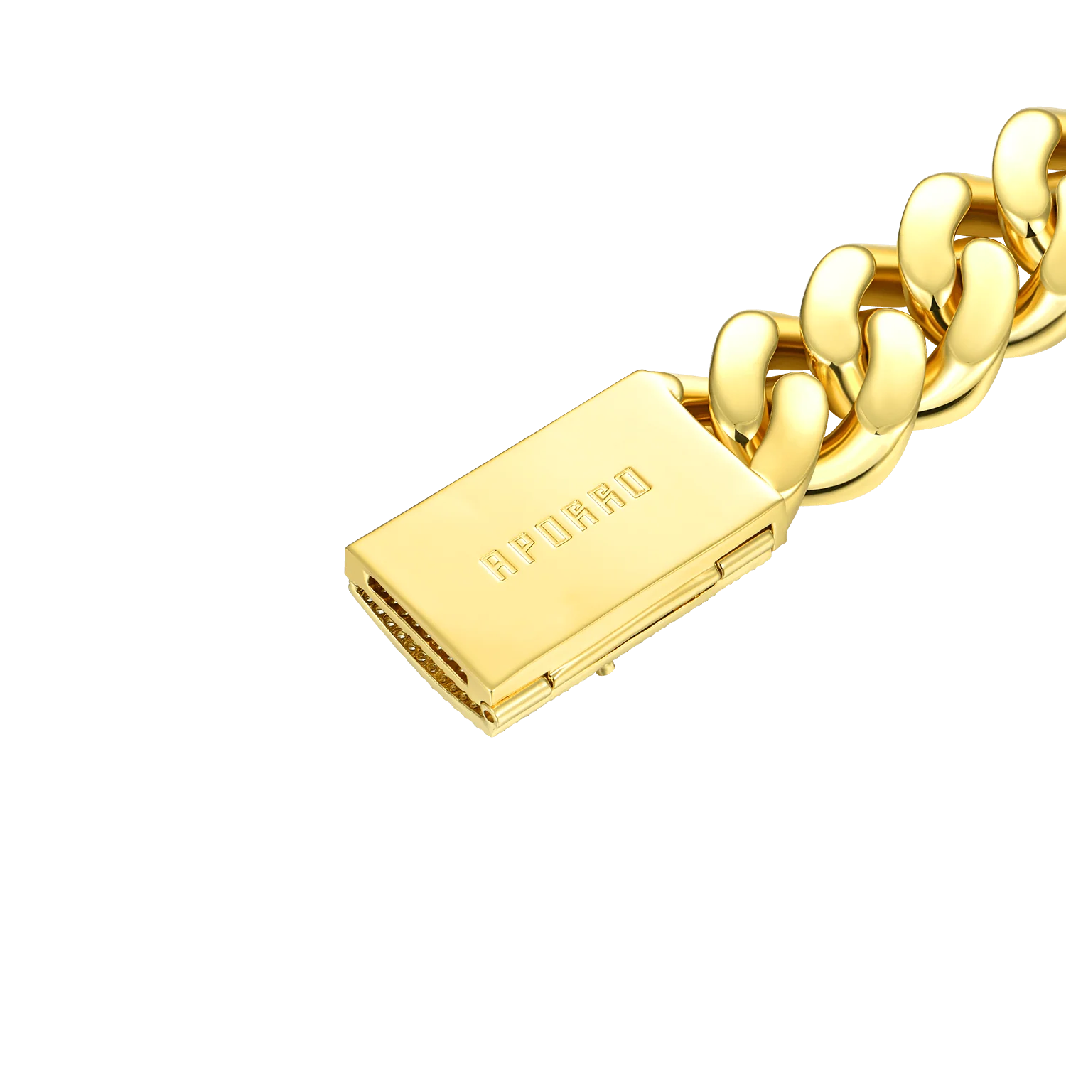 Aporro A® Box Clasp Cuban Link Bracelet - 19mm - Image 4