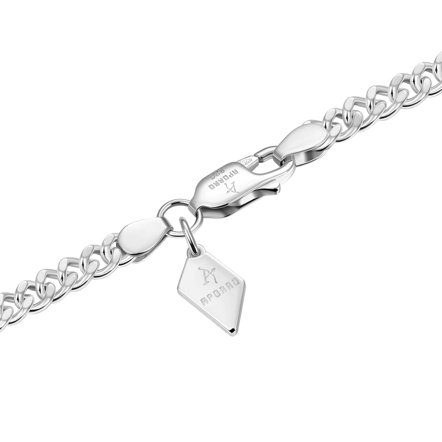 3.5mm Miami Micro Cuban Curb Bracelet - White Gold - Image 3