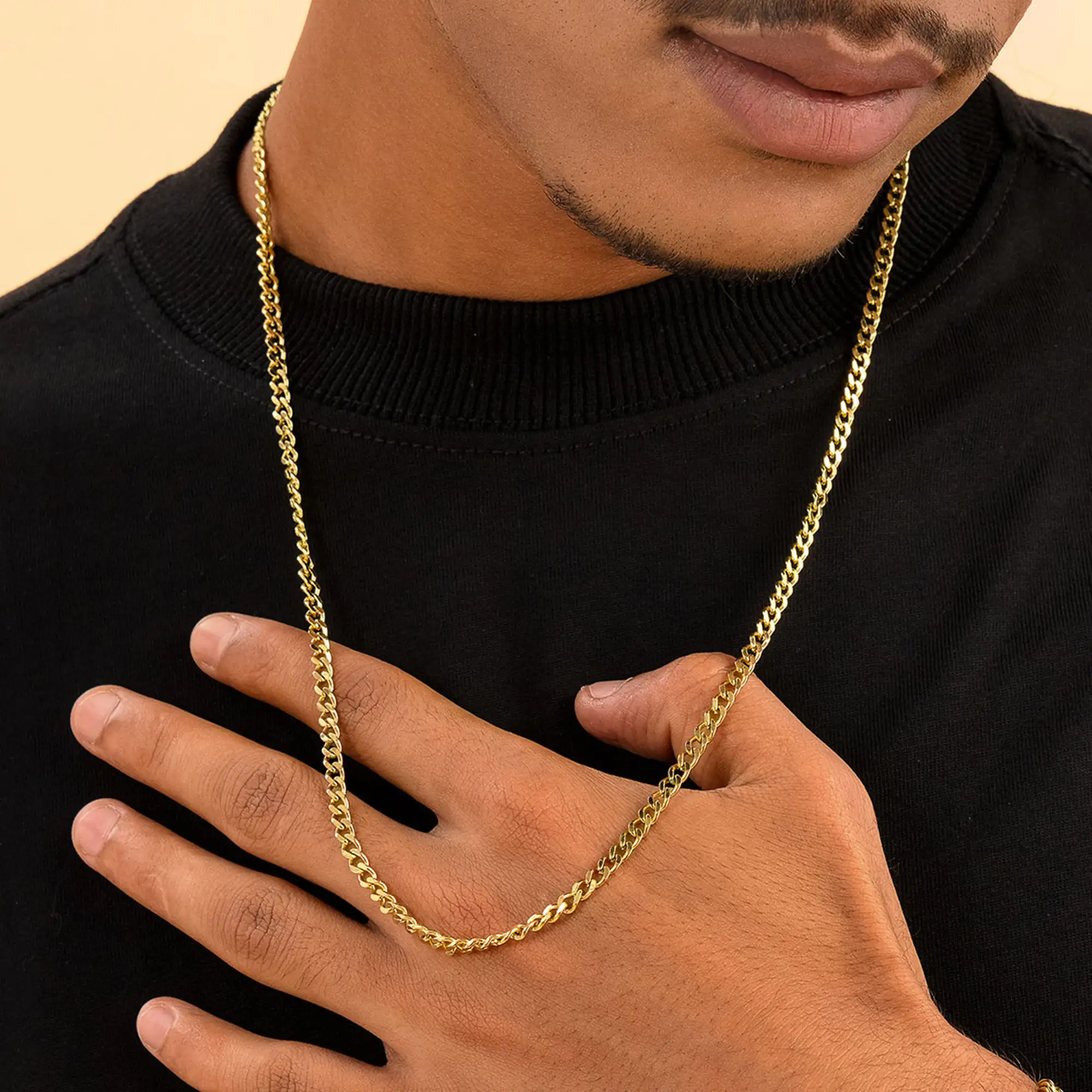 3.5mm Brass Miami Cuban Curb Chain - Image 7