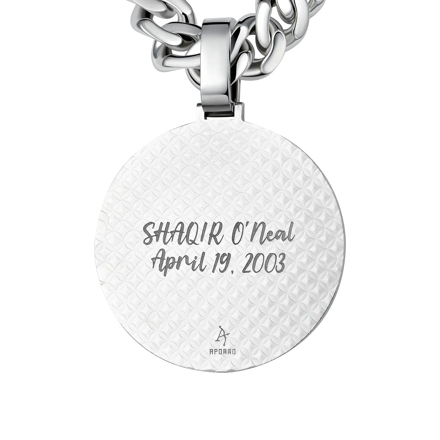 Custom 50mm Moissanite Enamel Round Pendant - Image 8