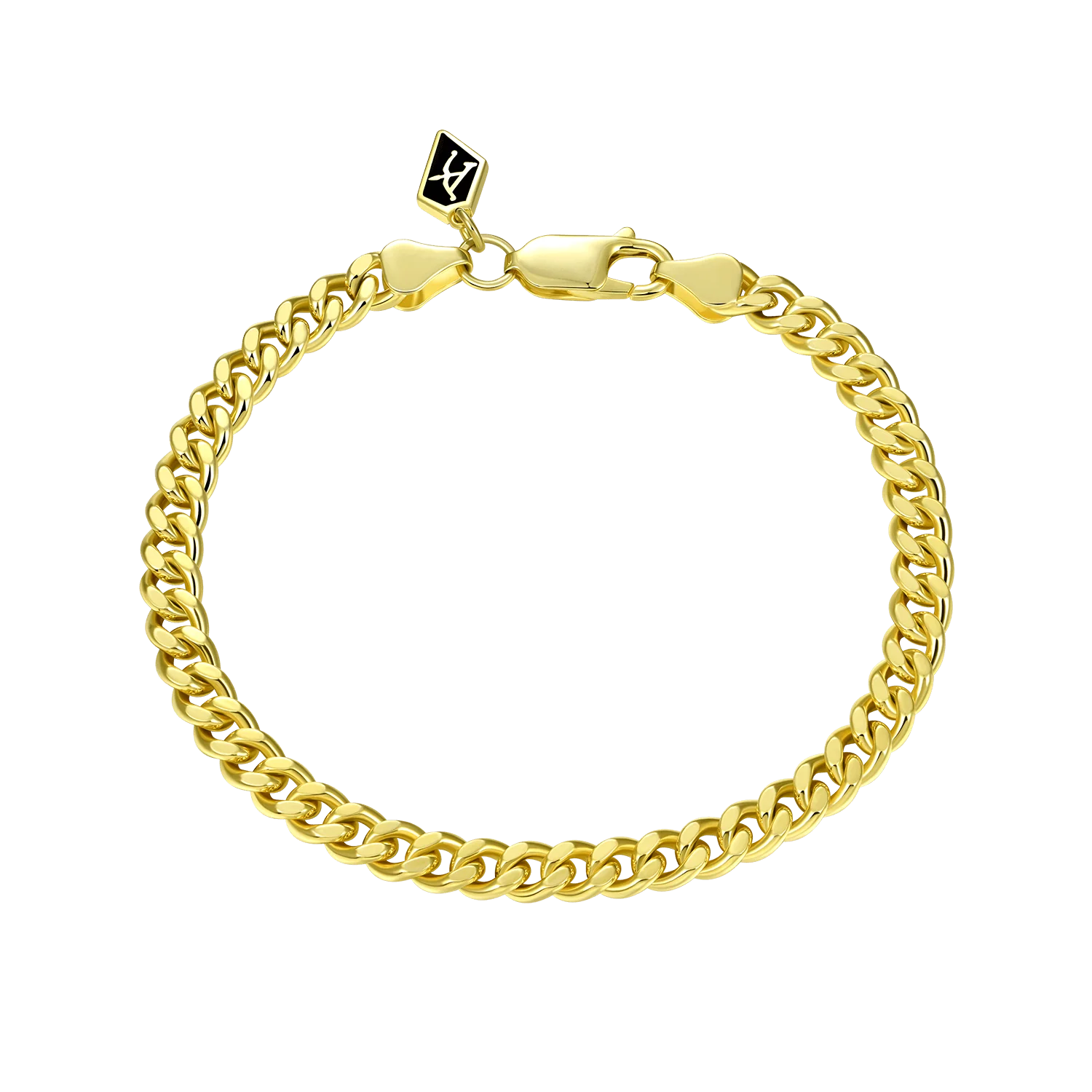 Yellow Gold Miami Micro Cuban Curb Bracelet - 5mm