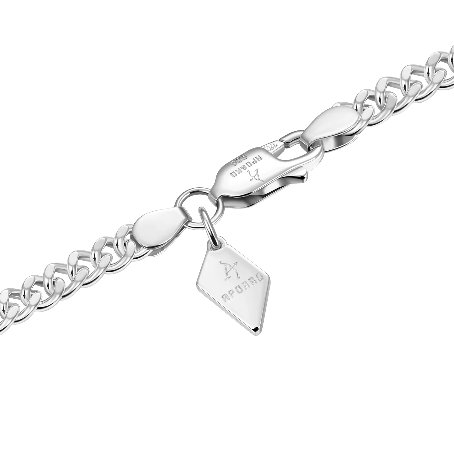 5mm Miami Micro Cuban Curb Bracelet - White Gold - Image 3