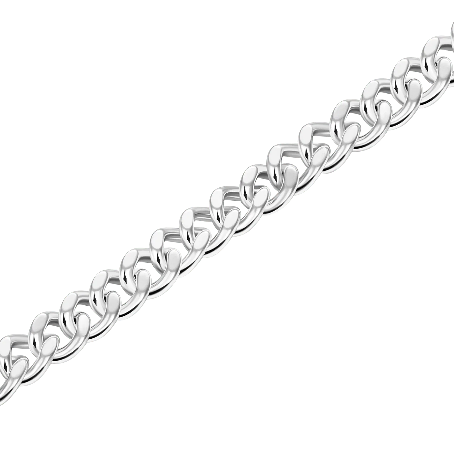 5mm Miami Micro Cuban Curb Bracelet - White Gold - Image 4