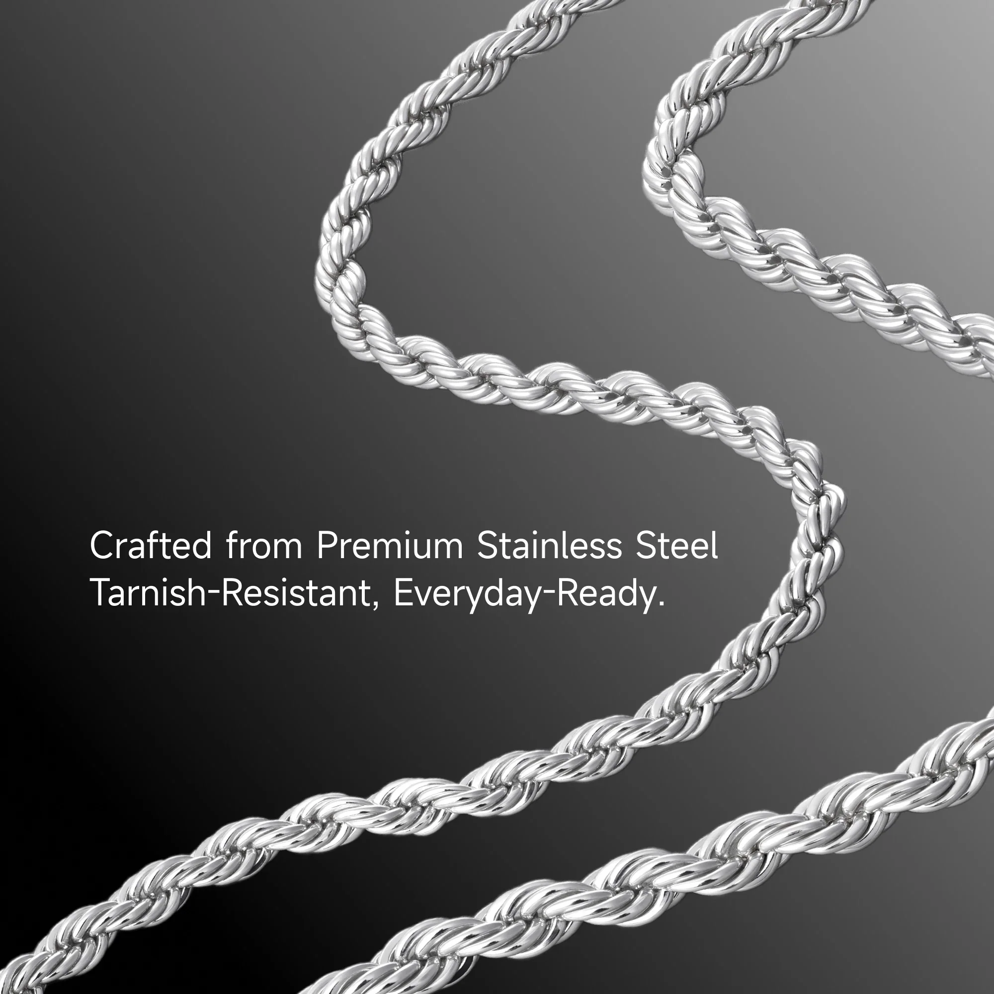 Rope Chain With Iced Clasp - 6mm - Image 13