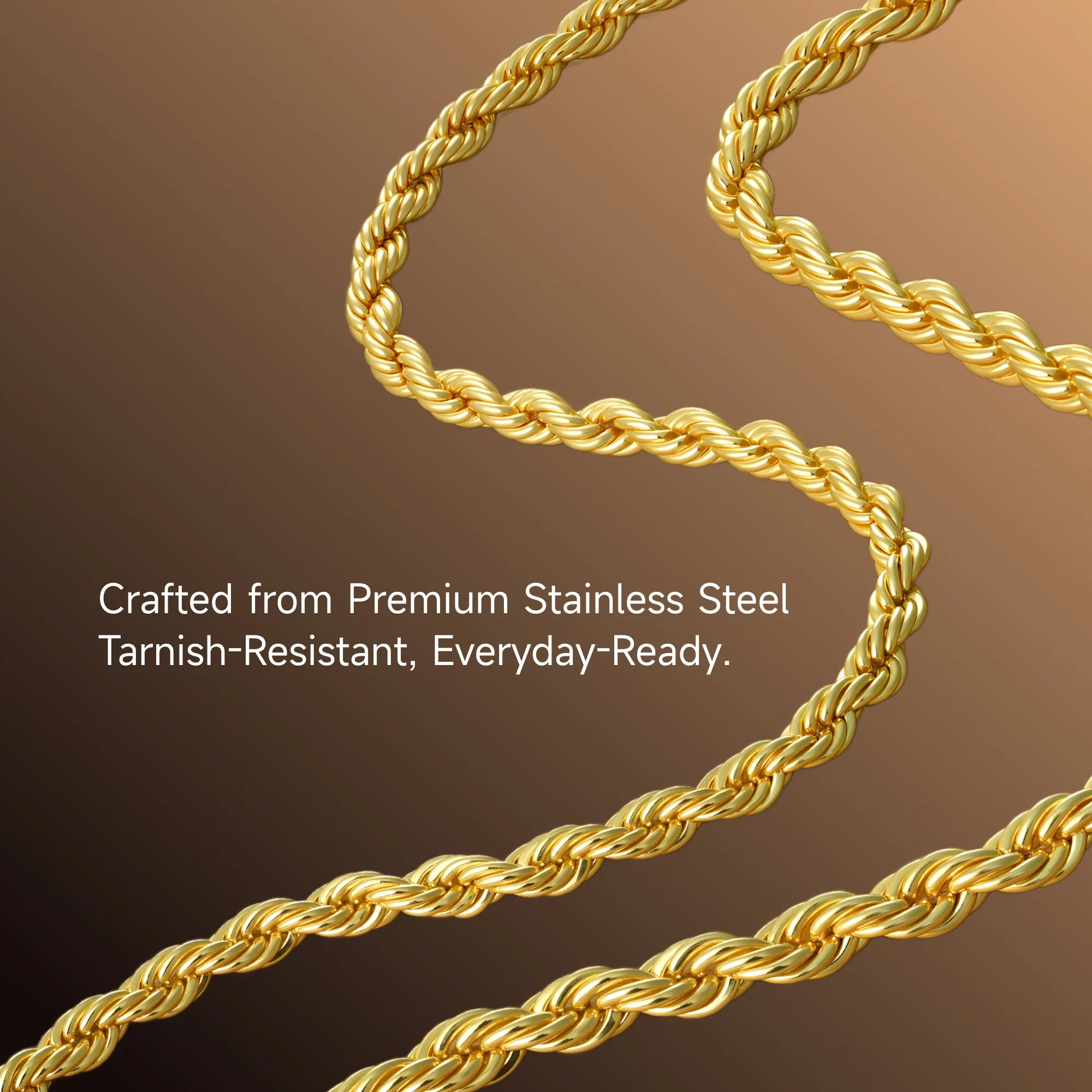 Rope Chain With Iced Clasp - 6mm - Image 5