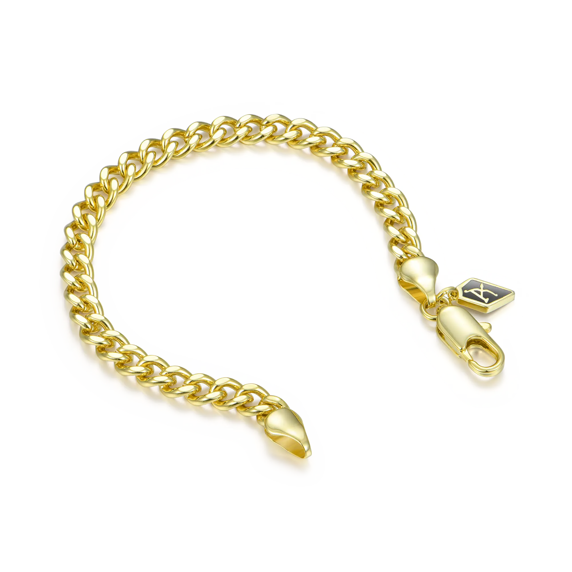 Miami Micro Cuban Curb Bracelet - Yellow Gold - Image 5