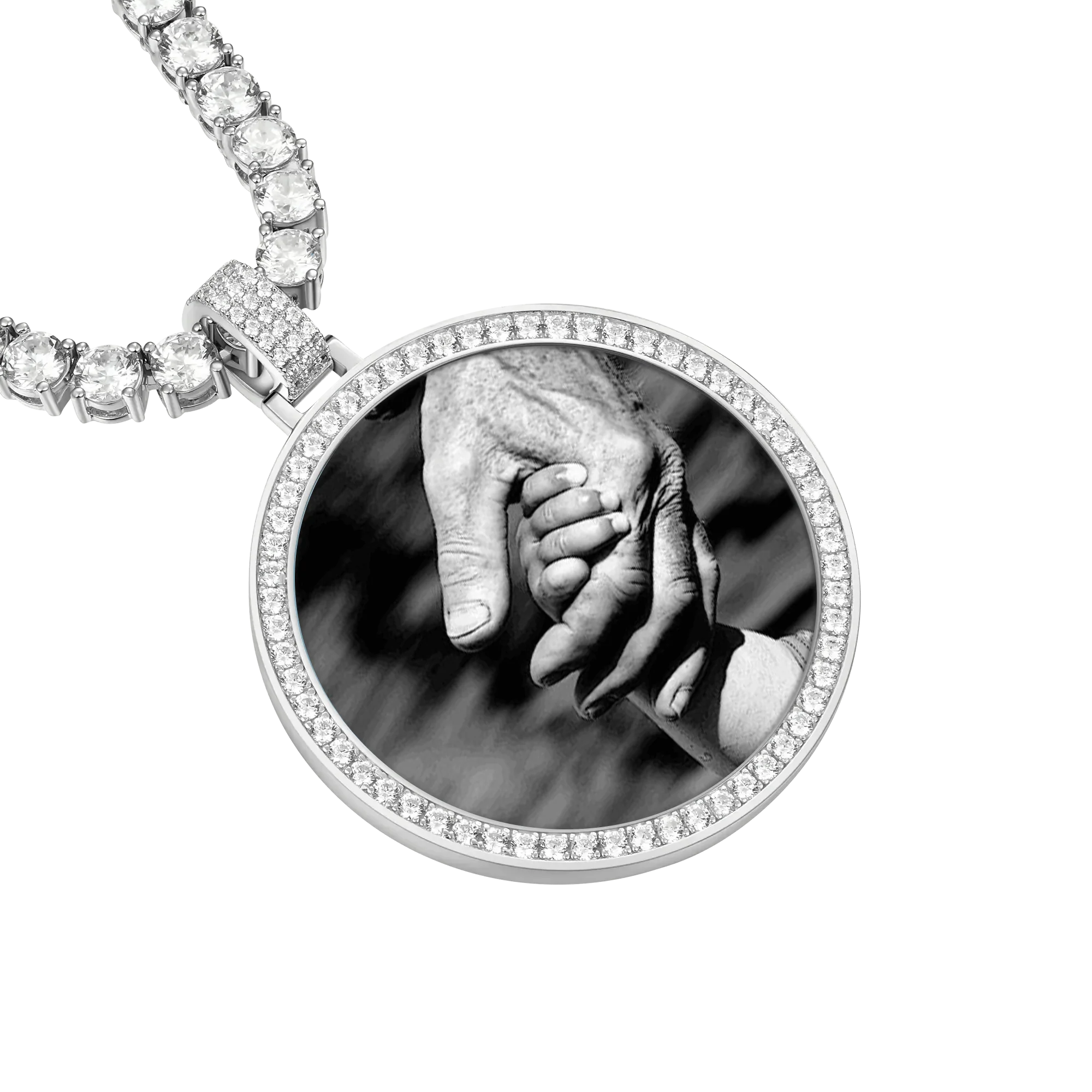 Custom Moissanite Photo Pendant - Image 6