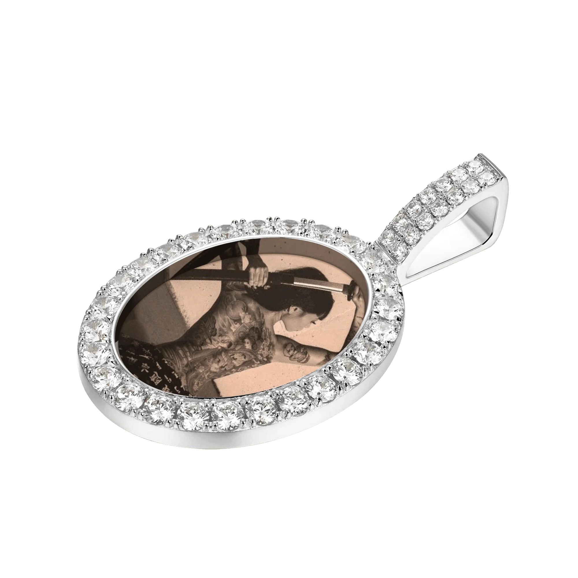 Custom Oval Photo Pendant - Image 4
