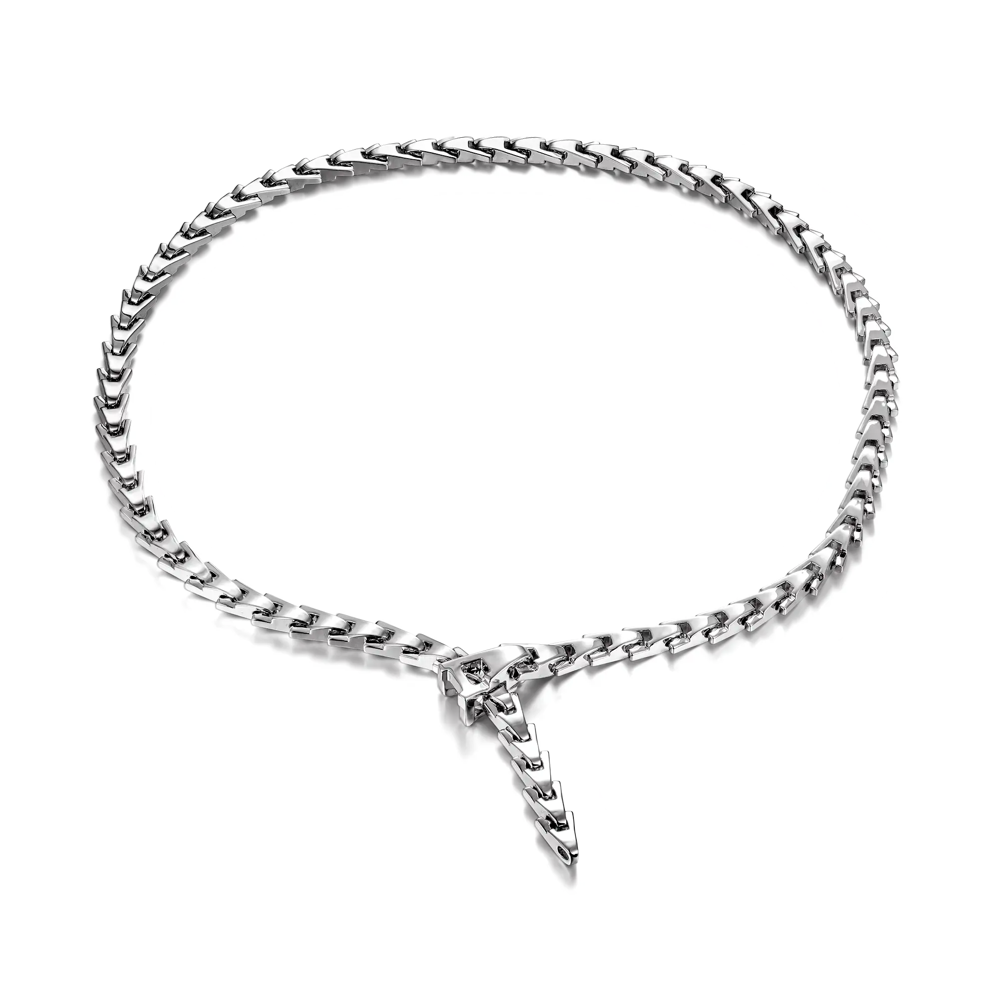Aporro A® Plain Gold Adjustable Snake Necklace - 8mm - Image 3