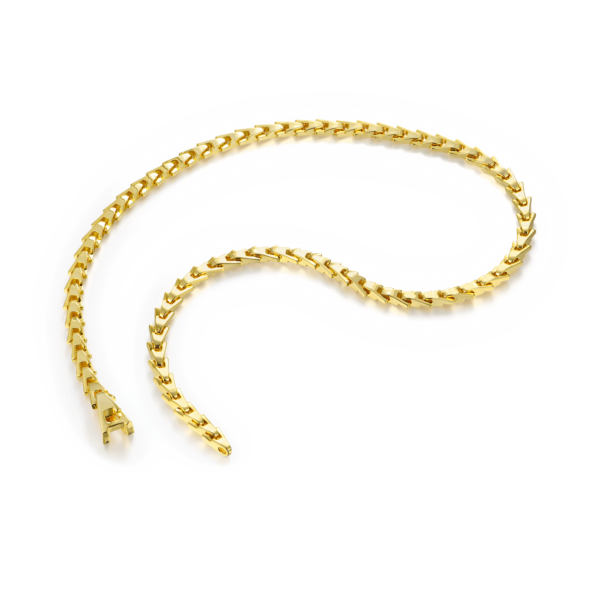 Aporro A® Plain Gold Adjustable Snake Necklace - 8mm - Image 7