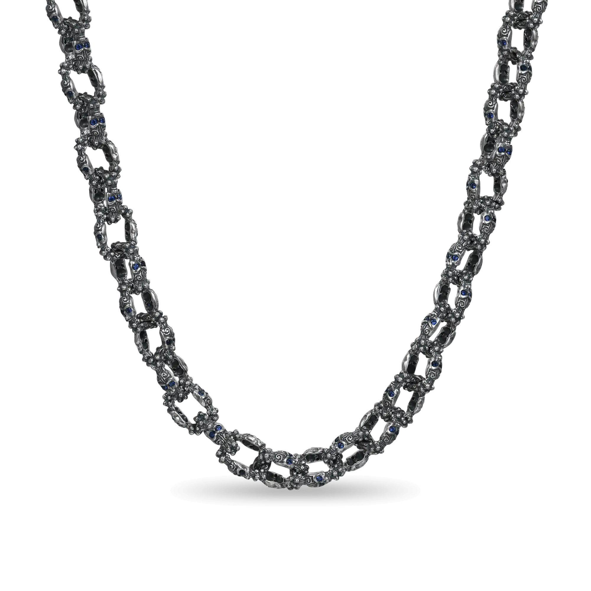 Aporro X Double-Sided Skull Link Necklace & Wallet Chain - Image 4