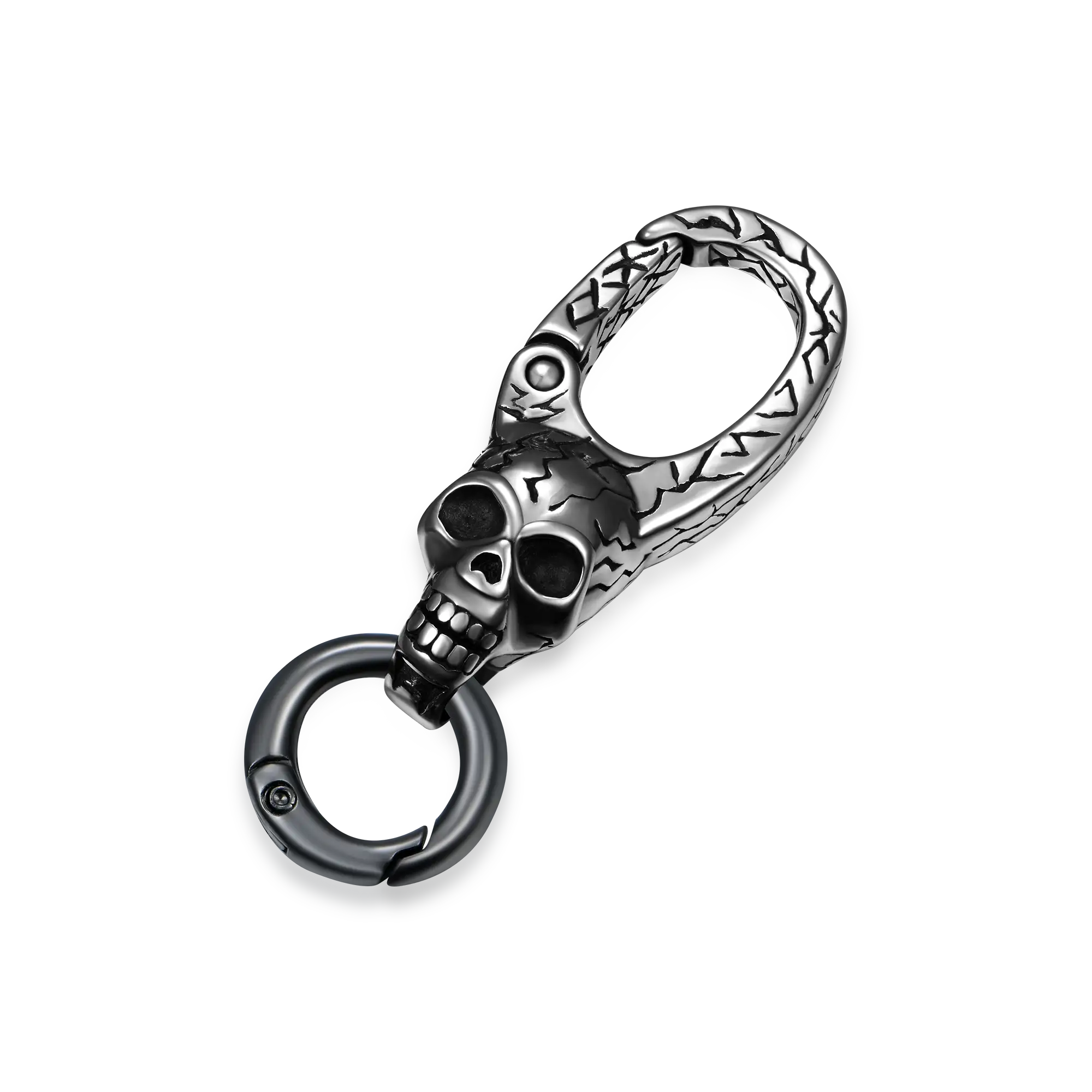 Aporro X Double-Sided Skull Link Necklace & Wallet Chain - Image 8