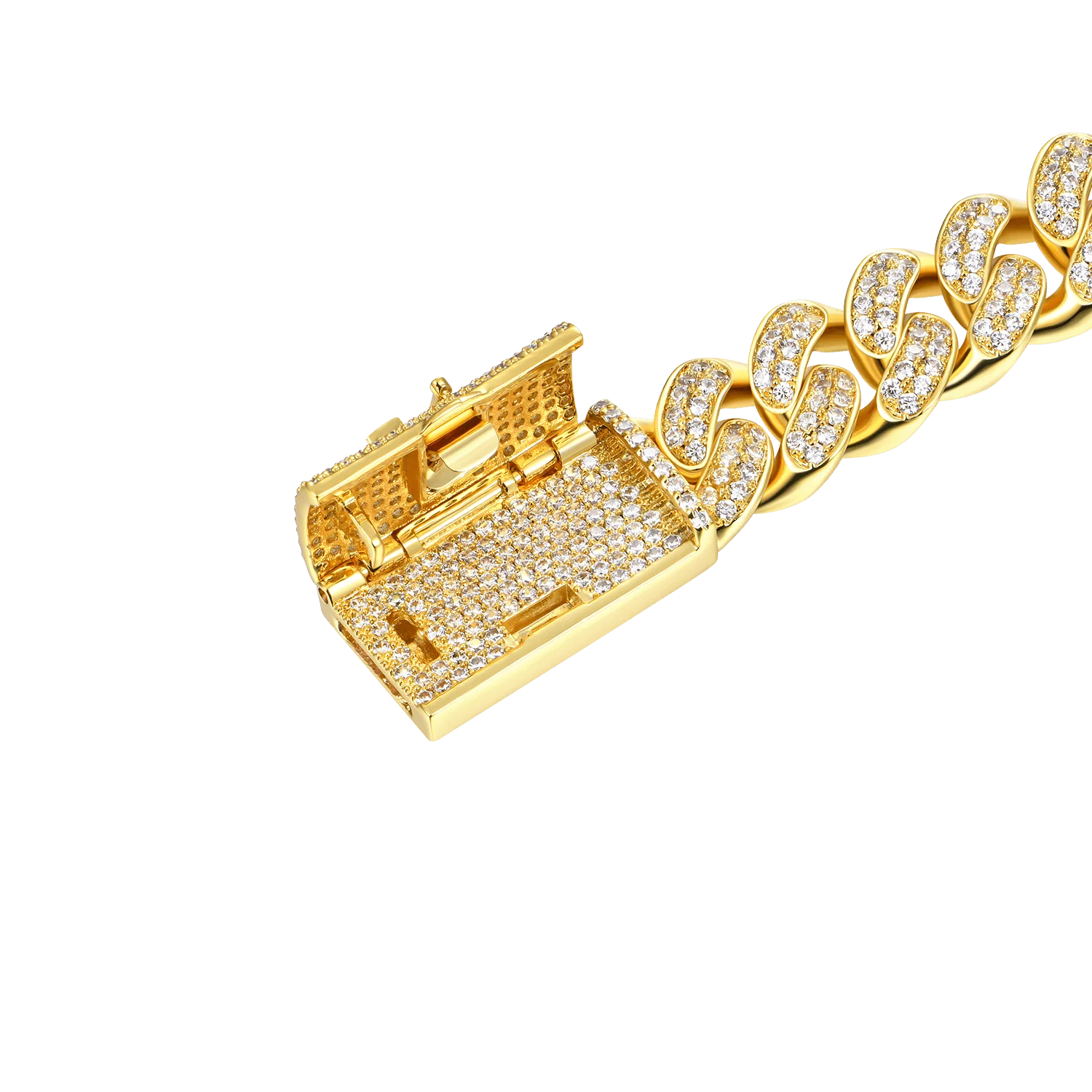 Aporro A® Cuban Link Yellow Gold Bracelet- 7" - Image 5
