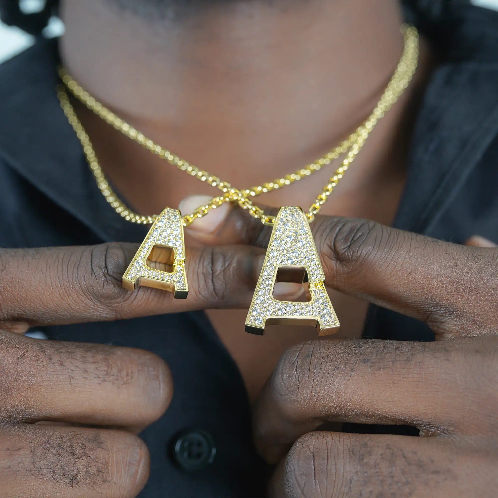 Aporro A® Iced Out Pendant - Medium - Image 2