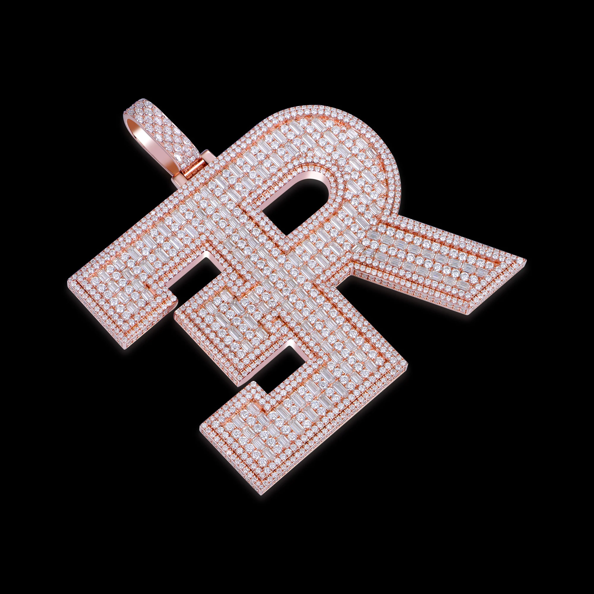 APORRO Premium Custom Emerald cut Logo Pendant - Image 3