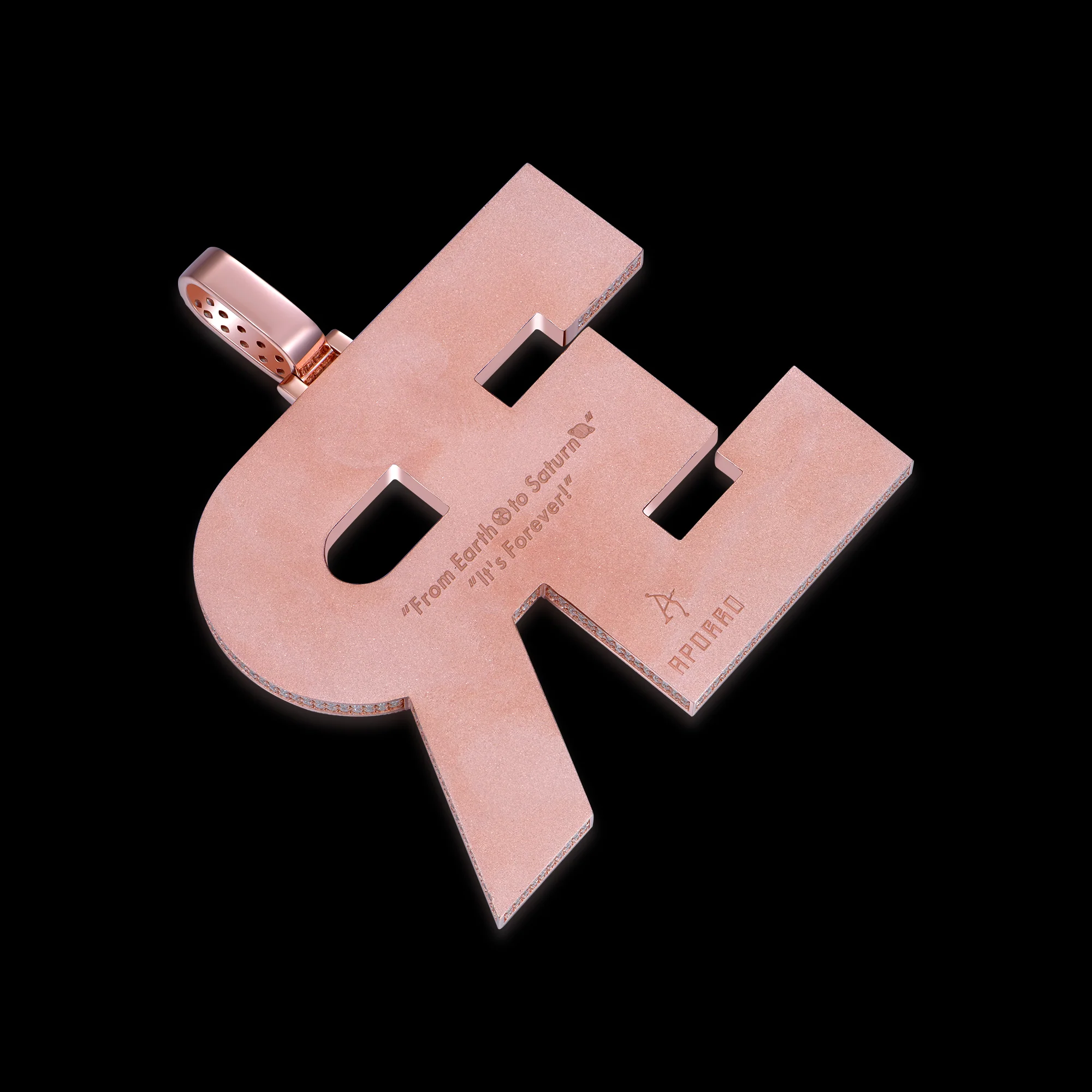 APORRO Premium Custom Emerald cut Logo Pendant - Image 4