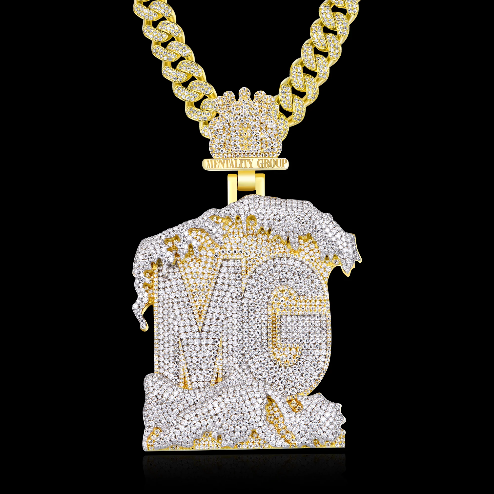 APORRO Premium Custom Two Rows Letters Pendant