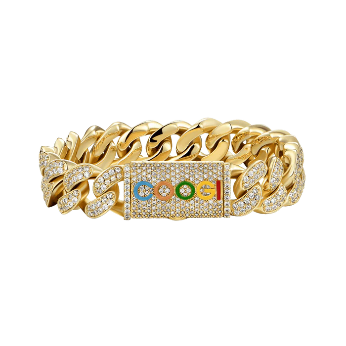 APORRO X COOGI 12mm 18K Gold Cuban Bracelet