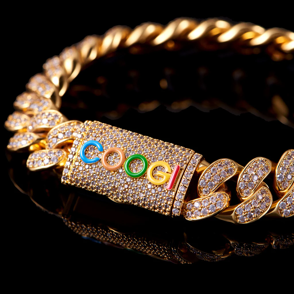 APORRO X COOGI 12mm 18K Gold Cuban Bracelet - Image 2
