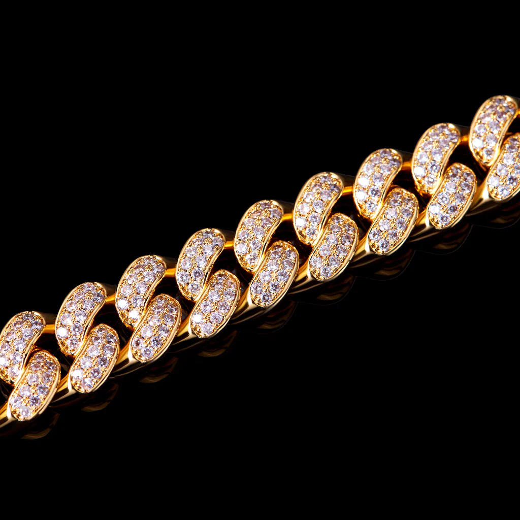 APORRO X COOGI 12mm 18K Gold Cuban Bracelet - Image 3