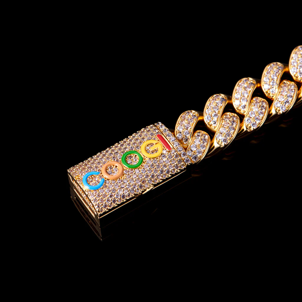 APORRO X COOGI 12mm 18K Gold Cuban Bracelet - Image 4