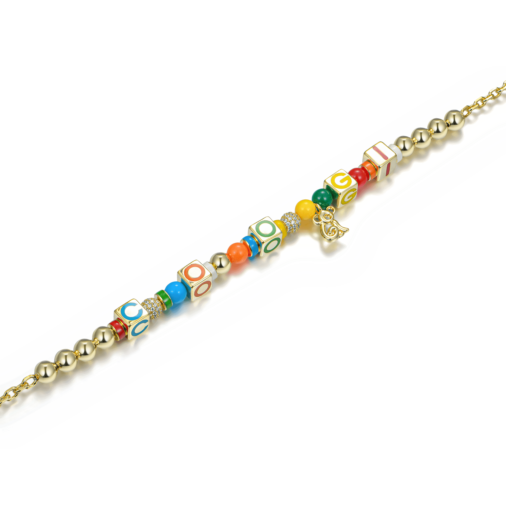 APORRO X COOGI Dice and Beads Enamel Adjustable Necklace - Image 5