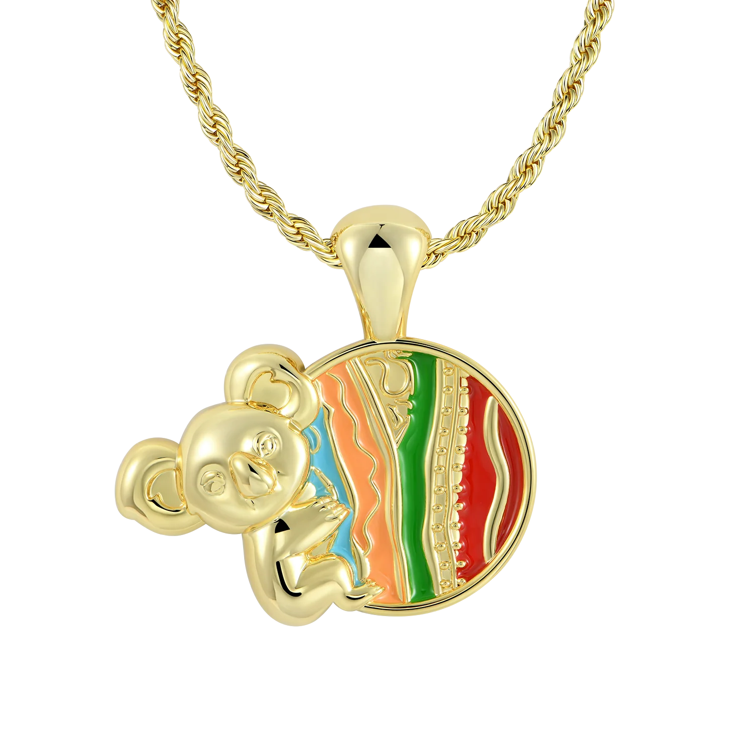 APORRO X COOGI Enamel Sweater Stripes Koala Pendant