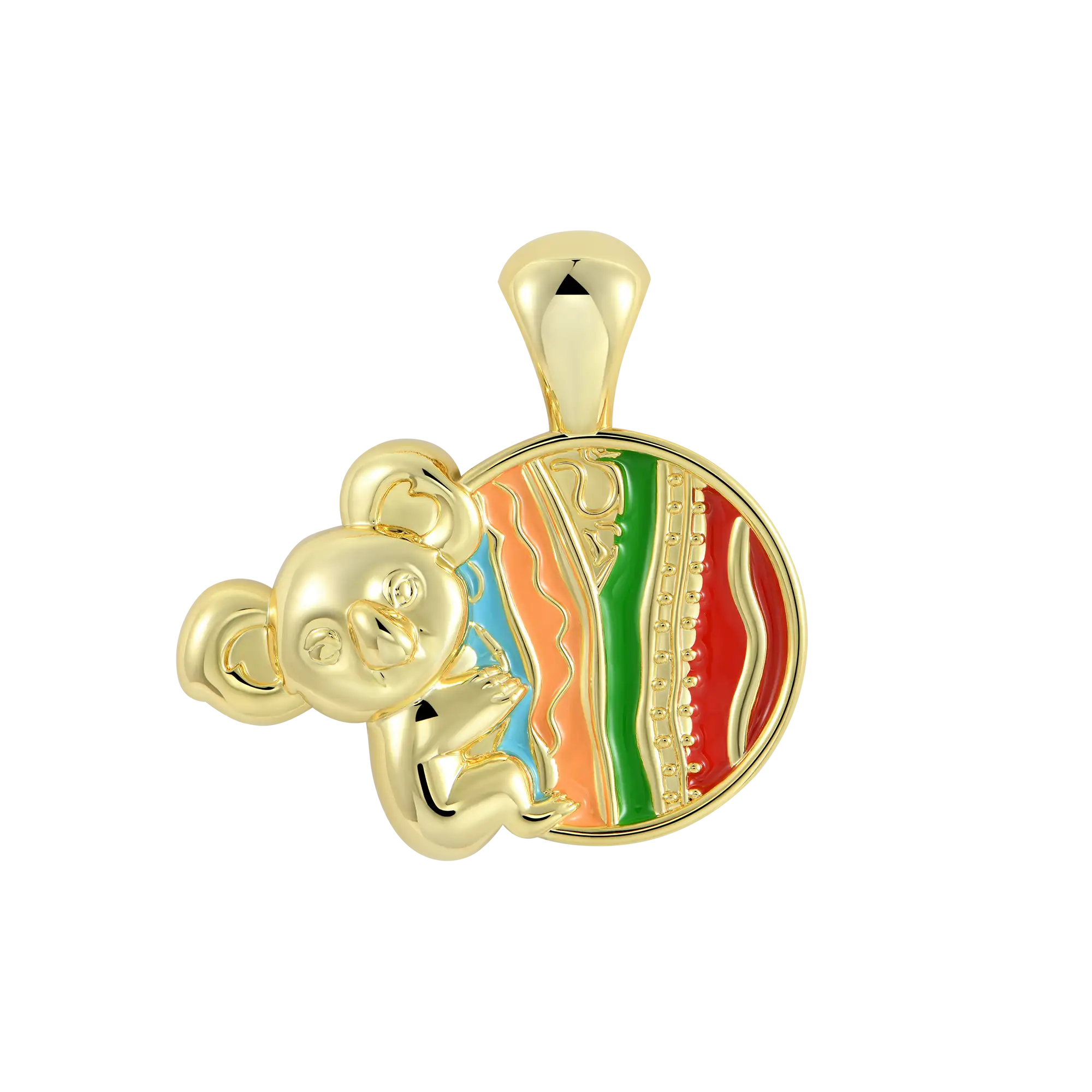 APORRO X COOGI Enamel Sweater Stripes Koala Pendant - Image 2