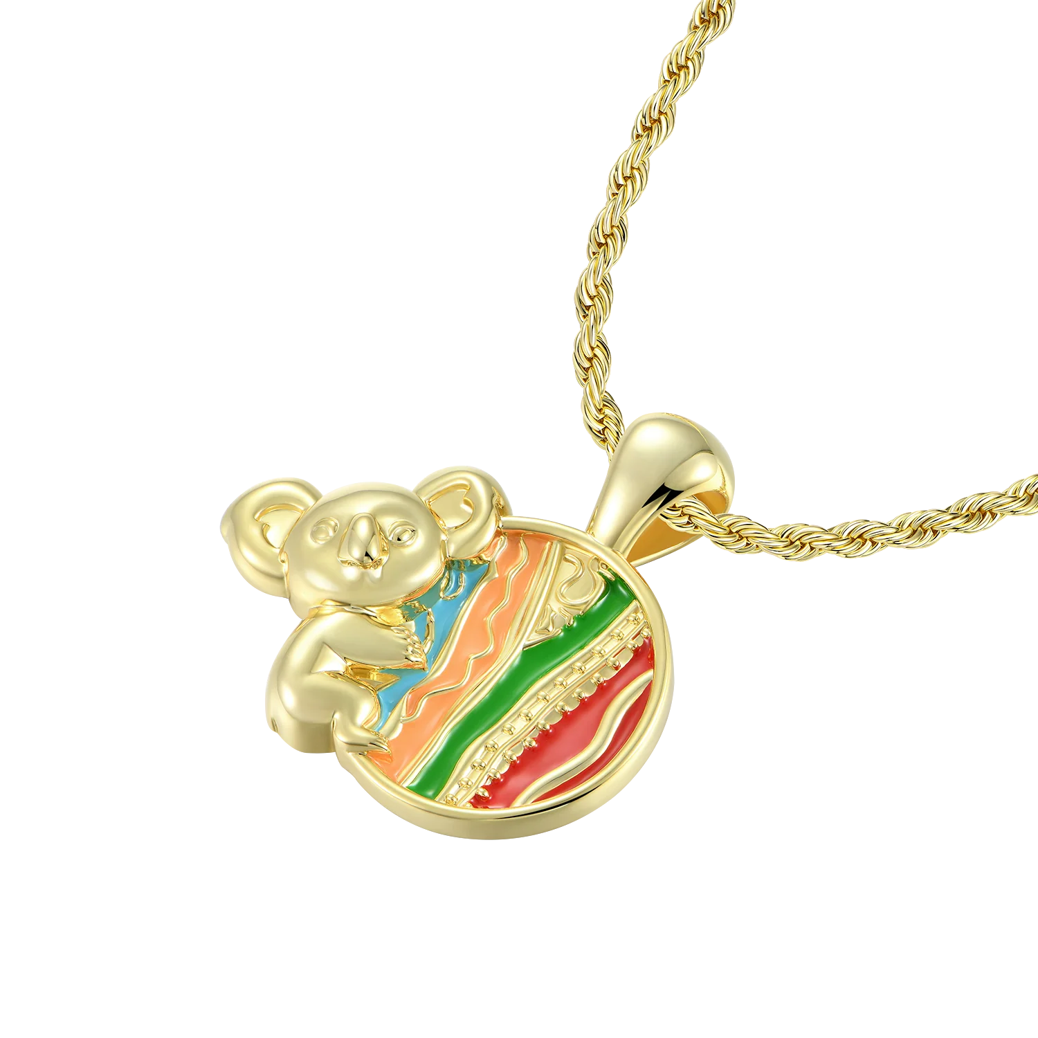 APORRO X COOGI Enamel Sweater Stripes Koala Pendant - Image 5