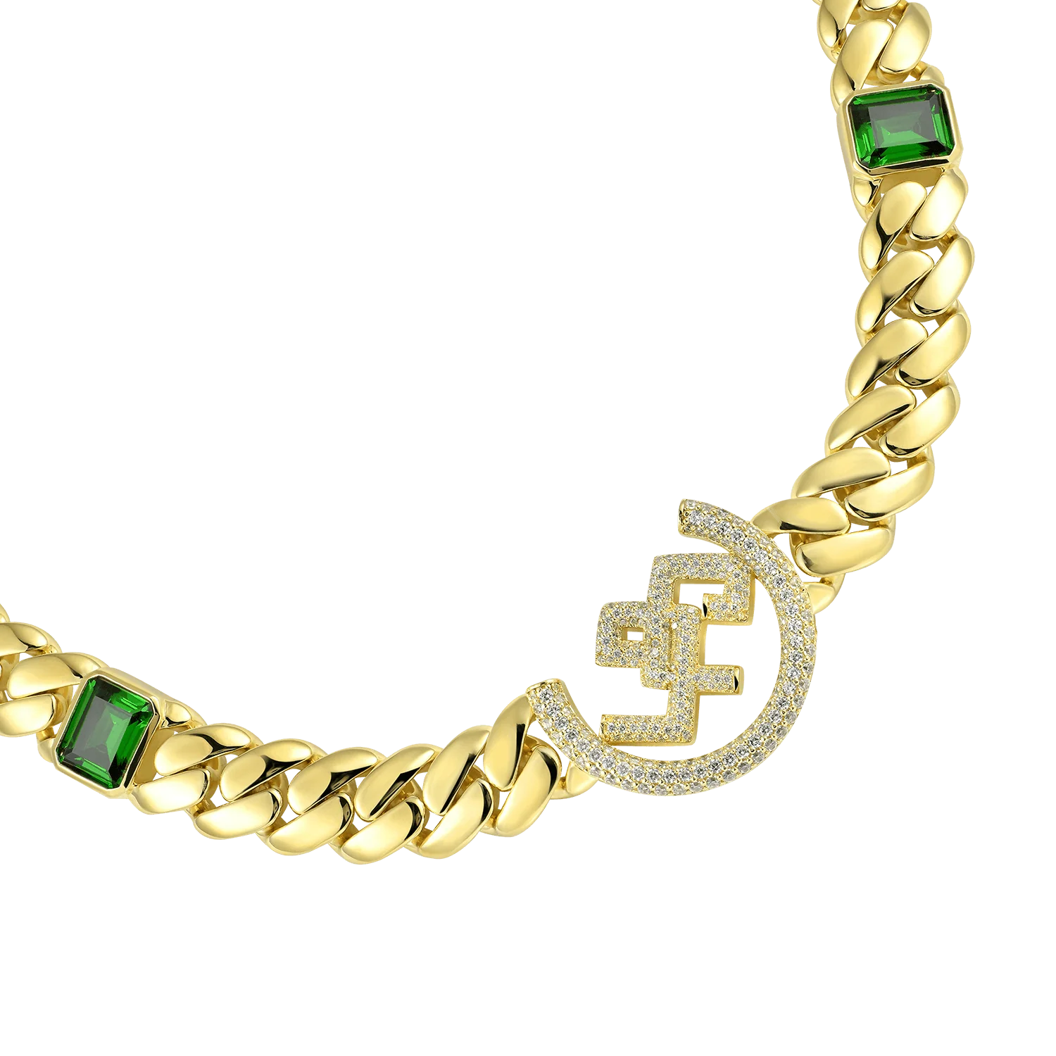 APORRO X GG Emerald Cuban Chain -12mm - Image 4