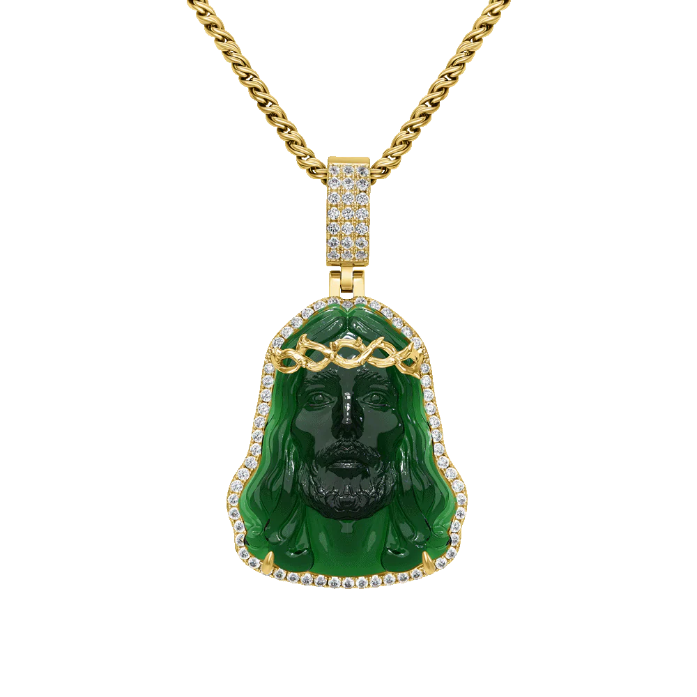Arcenciel Gospel Jesus Pendant - Forest Green - Image 10