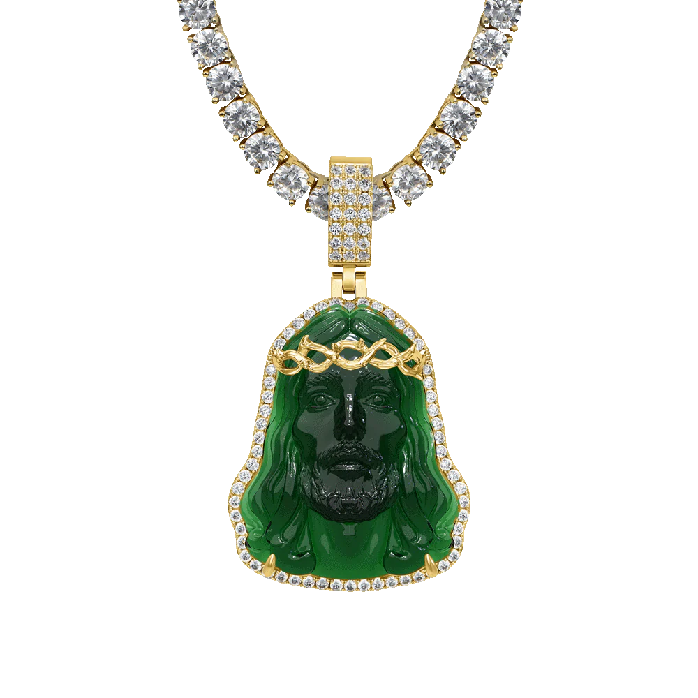 Arcenciel Gospel Jesus Pendant - Forest Green - Image 11