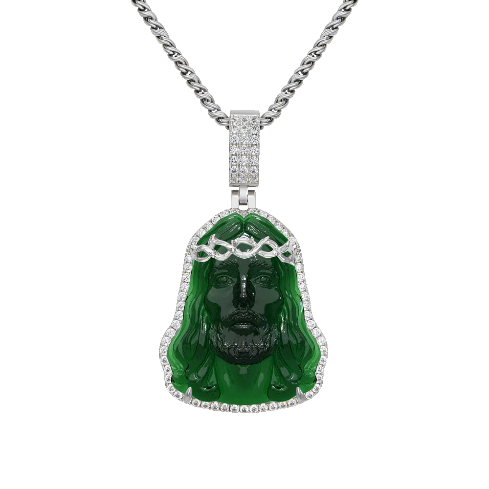Arcenciel Gospel Jesus Pendant - Forest Green - Image 4