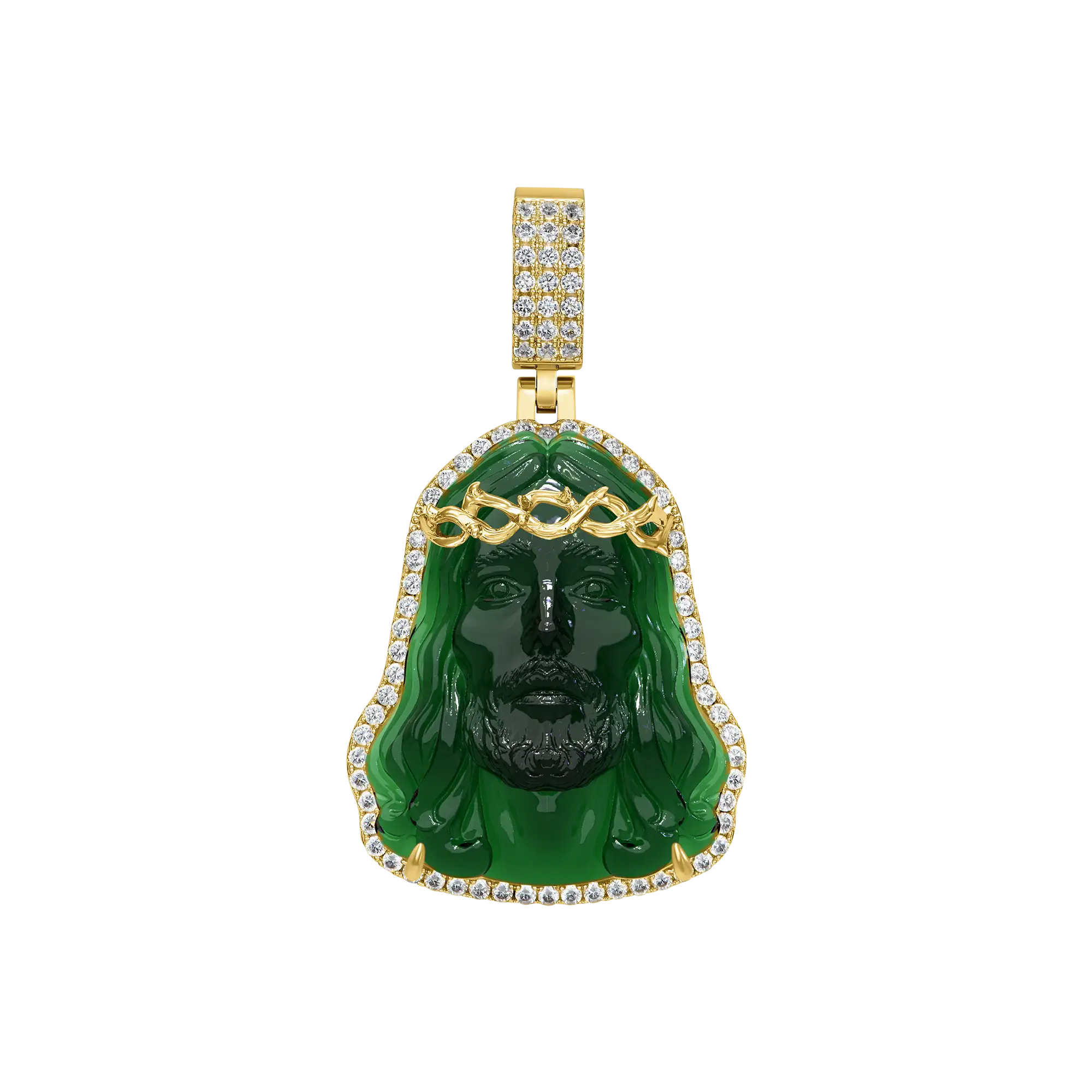 Arcenciel Gospel Jesus Pendant - Forest Green - Image 7