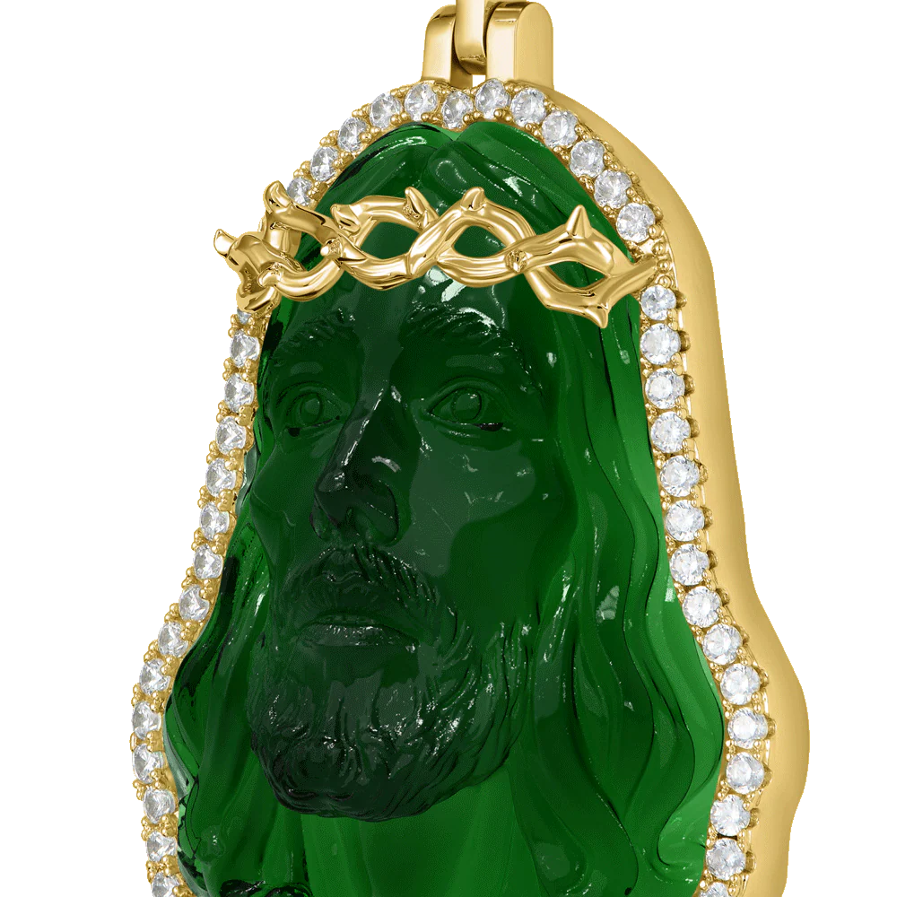 Arcenciel Gospel Jesus Pendant - Forest Green - Image 9