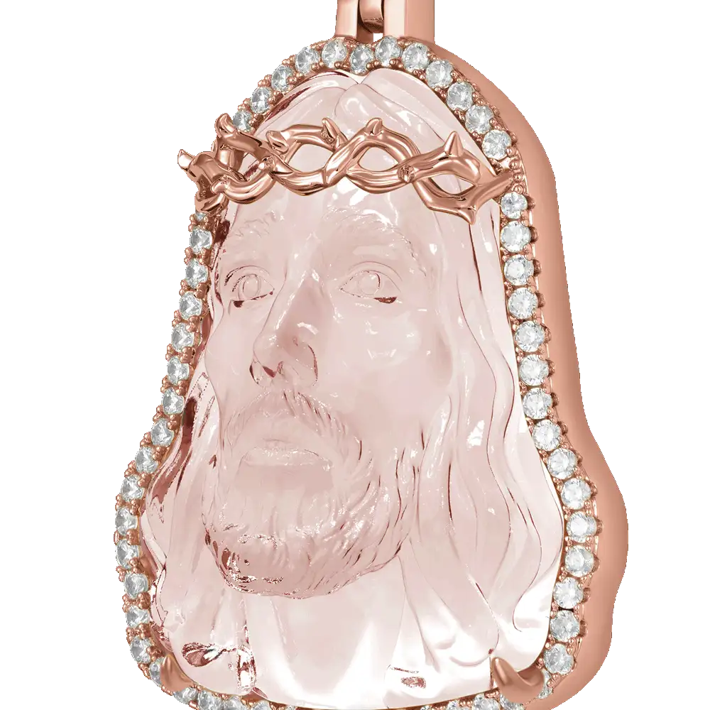Arcenciel Gospel Jesus Pendant - Rose Gold - Image 2