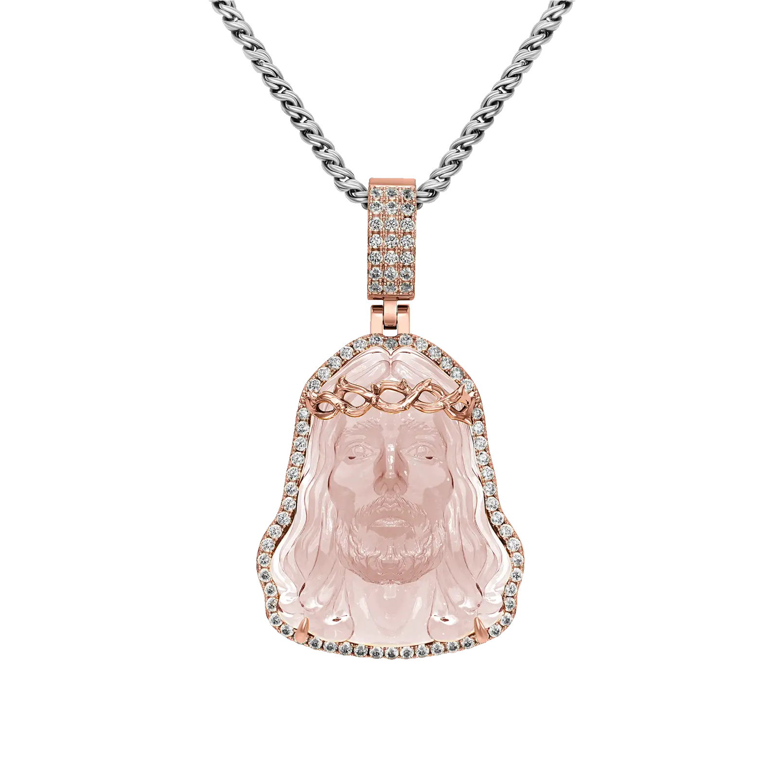 Arcenciel Gospel Jesus Pendant - Rose Gold - Image 3