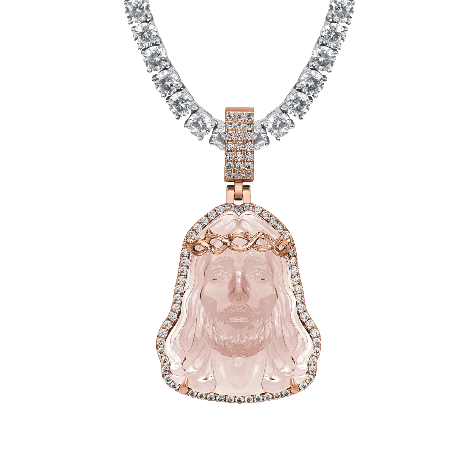 Arcenciel Gospel Jesus Pendant - Rose Gold - Image 4