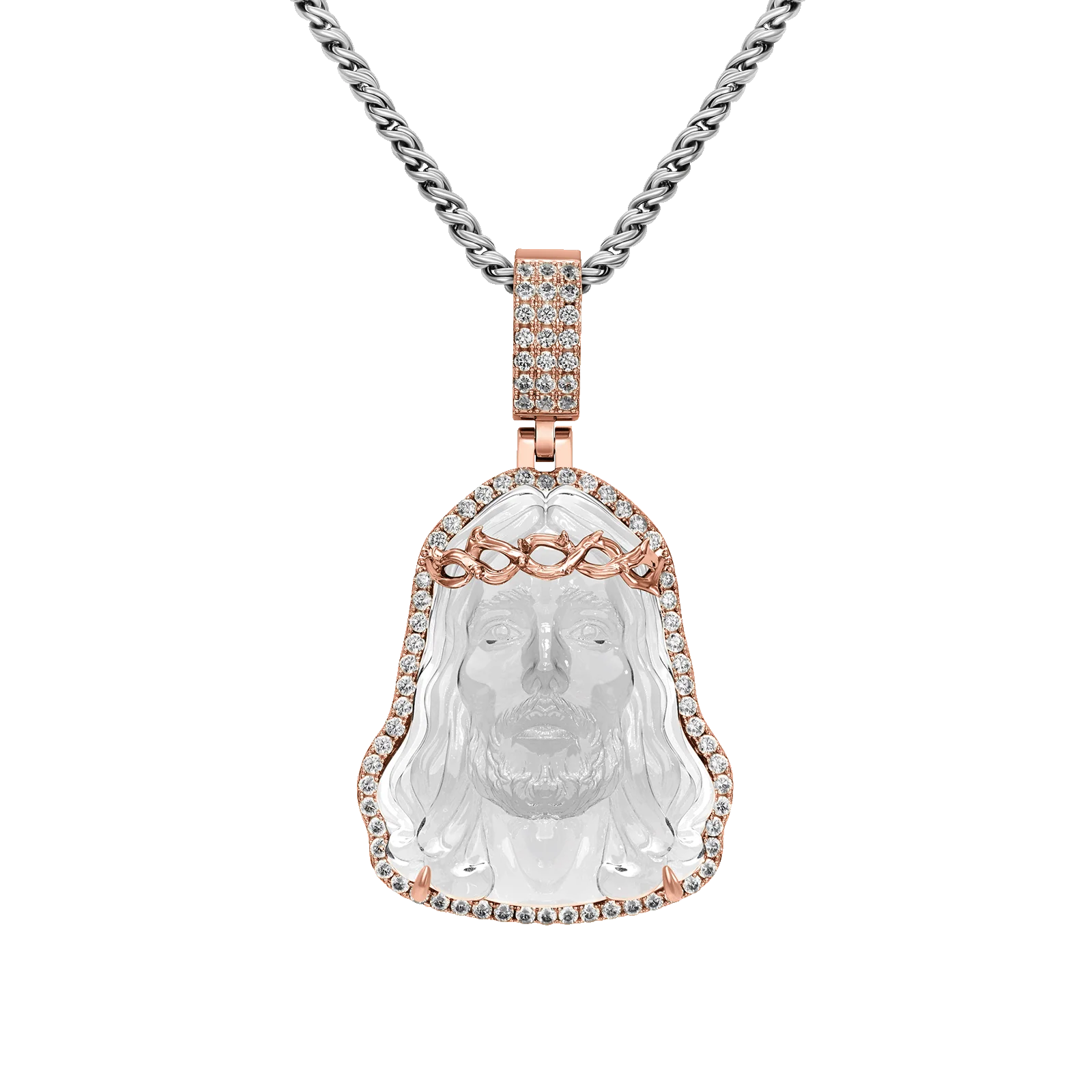Arcenciel Gospel Jesus Transparent White Pendant - Image 4