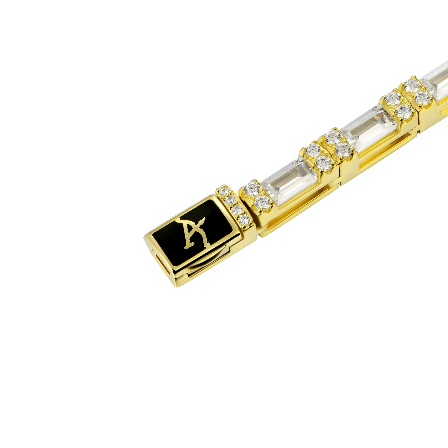 Baguette and Round Cut Tennis Bracelet - 3mm - Image 7