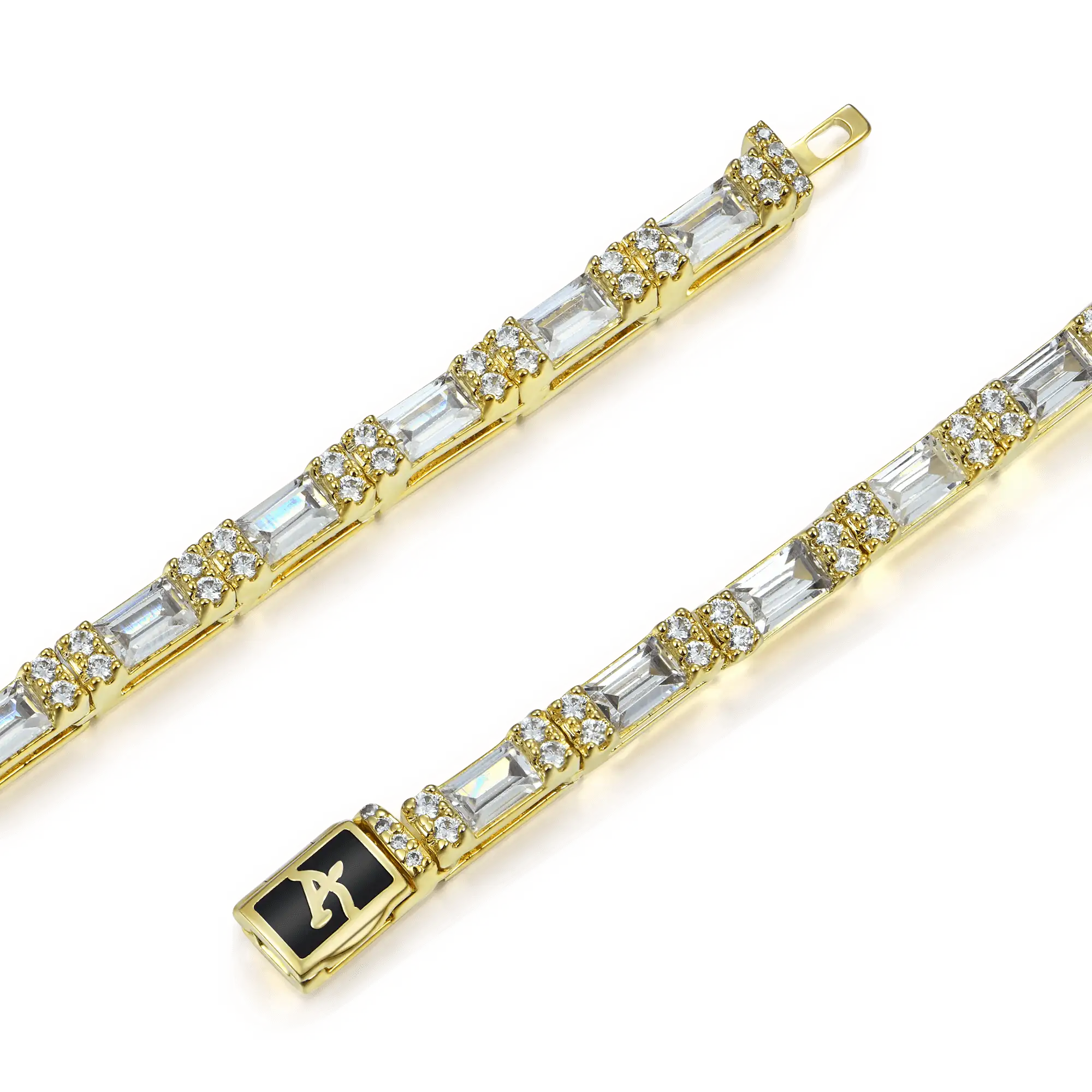 Baguette and Round Cut Tennis Chain - 3mm - Image 7