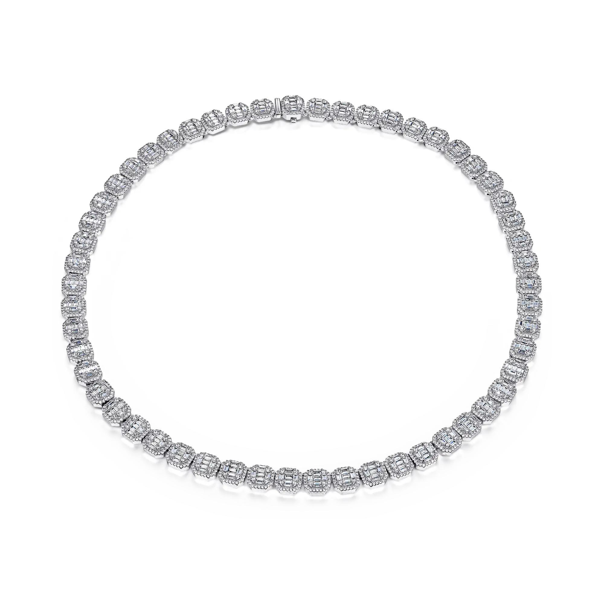 Baguette Clustered Tennis Chain - 8mm - Image 10