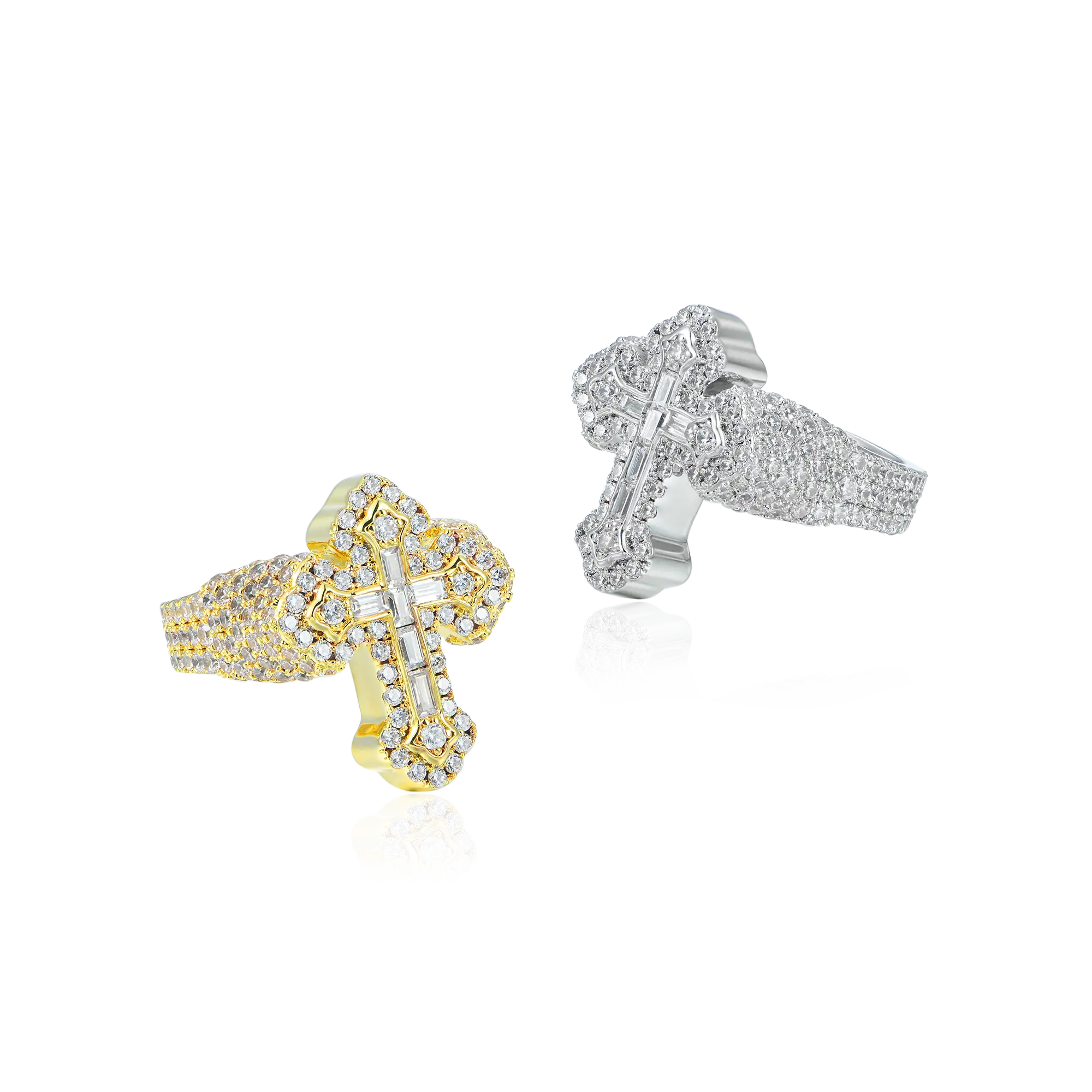 Baguette Iced Cross Ring - Image 9