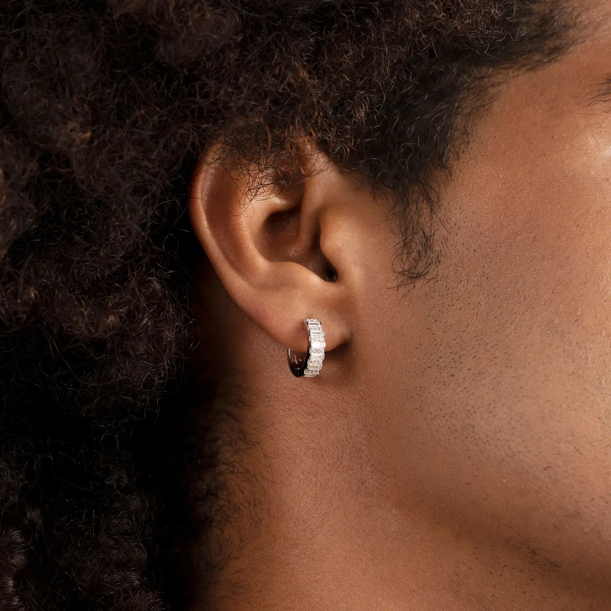 Baguettes Hoop Earring - Image 2